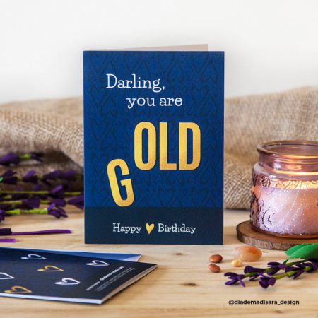 Darling you are Gold | Happy Birthday Card